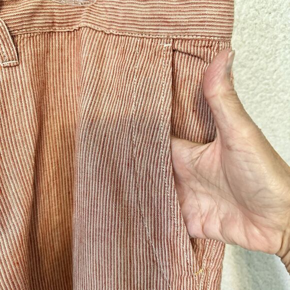 Tommy Bahama Mens Relax Shorts Red Stripe 100% Linen Size 40 - Picture 6 of 16